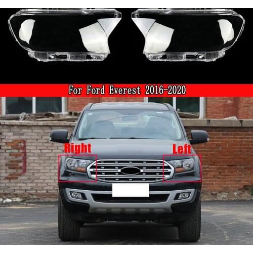 Car Front Headlamps Glass Transparent Lampshade Lamp For Ford Everest 2016~2020 Car Replacement Transparent Auto Headlight Shell