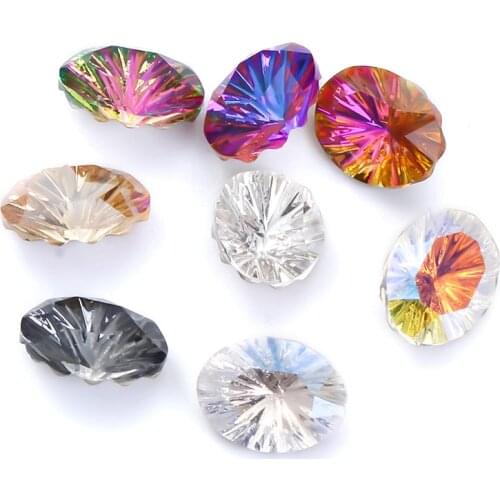 Pipatian Oval Rhinestone Self Adhensive Crystal Nail Art StickerNails Gemstone Colorful Diamond Applique Crafts Embellishment