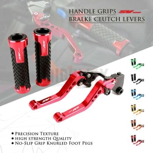 Brake Lever Handlebar Grips Grip CNC Aluminum Short Adjustable Brake Clutch levers For SUZUKI SV650 SV 650 1999-2009