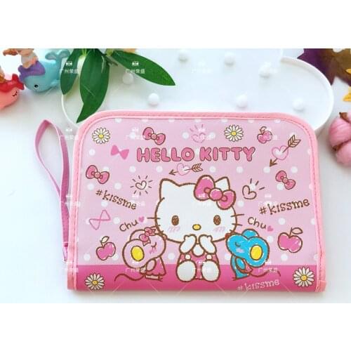 Sanrio hello kitty Cartoon PU ID Card Holder coin bag Clutch Multifunctional Storage Bag Passport ID Holder My Melody Coin Purse