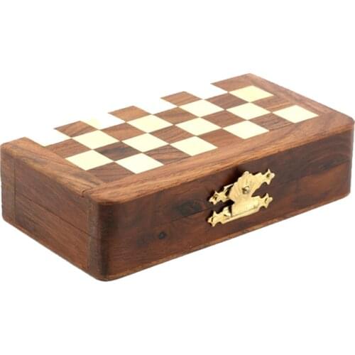 Handmade Chess 7 Inch With Magnet High Quality Chessboard Magnetic Board Game Szachy Checker Walnut Wood Shape
