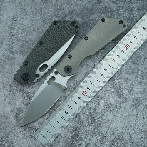 NKAIED SMF Folding Knife D2 bladeTitanium alloy + carbon handle Copper washer kitchen outdoors hunting utility Knives EDC Tools