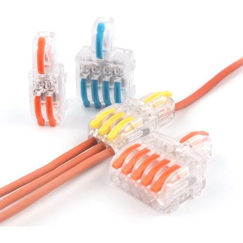 Quick Wire connector Universal Splitter 2/3/4/5 pin wiring cable LED strip electrical Push-in connector 1 in multiple out