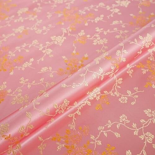 Chrysanthemum Satin Sewing Jacquard Fabric Material for Cheongsam DIY Needlework Cloth 50*70cm