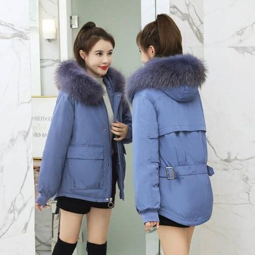 Winter Solid Windbreaker Loose outwear Lightweight Women cotton coat pocket zipper Oversized Hip Hop Jacket