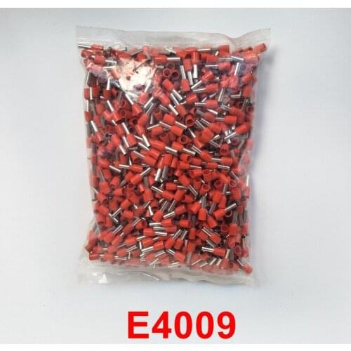 1000pcs/lot E4009 Insulated Terminals Cold Pressed Terminals