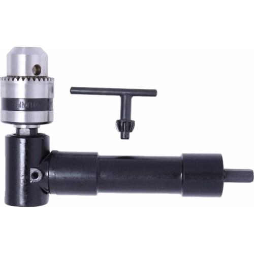 1500RPM 3/8" Aluminium Head Right Angle Drill Attachment Bit 90 Degree Chuck Key Adaptor For Electric Tool Accessories