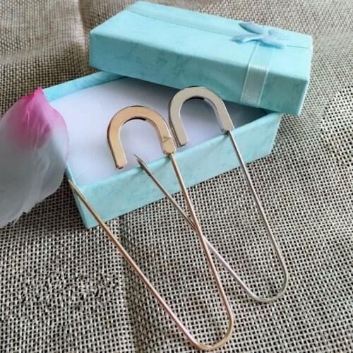2pcs Stainless Steel Safety Pin Brooch Collar Sweater Shawl Buckle Brooch Valentines Day Gifts For Women Simple Decorative Pins