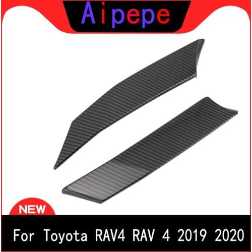 For Toyota RAV4 RAV 4 2019 2020 Carbon Fiber Car Window A C pillars Decorative Sticker Exterior Accessories 2PCS Car-Styling