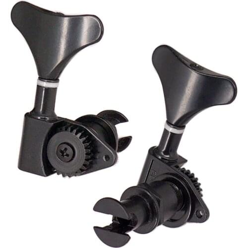 20pcs 10L10R Electric Bass Tuning Peg Fish Tail Sealed-gear Tuners Key Black