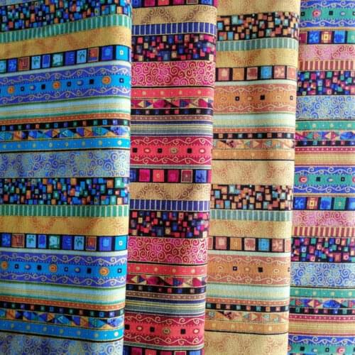 50*145cm Japanese Cheap Sewing Fabric Bronze Nigeria Printed Cotton Fabric By Half Yards For Tablecloth Or Background Decoration