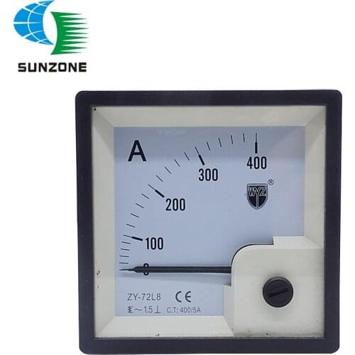 Current Meter 400/5A Mutual Inductor AC AMP Meter Analog 72*72mm