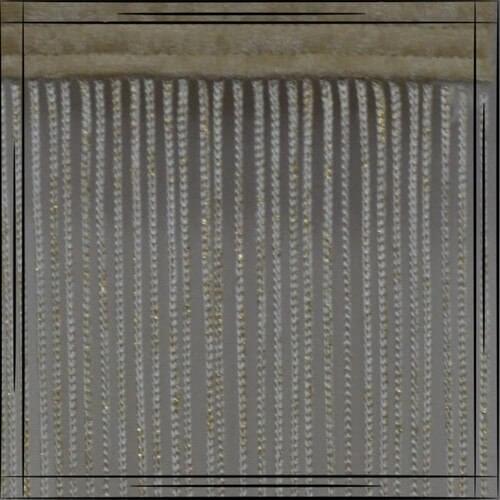 Gülpınar Curtain White Gold Silvery Thick Chain Rope Curtain