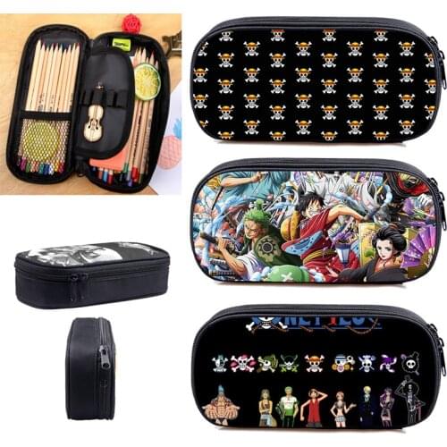 ONE PIECE Pencil Case 3D Cosplay Makeup Cases Pencil Gift Anime Make Up Box Cosmetic Case Zipper Storage School Supplies Pouch