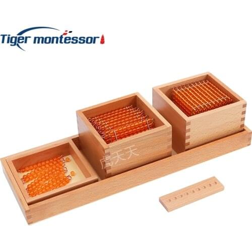 Montessori Wooden Mathematics Materials Introduction to Decimal Symbols with Trays Toys