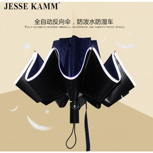 JESSE KAMM the new 2019 model adds 10 reflective bone strips, which cover both sunny and rainy reverse umbrellas