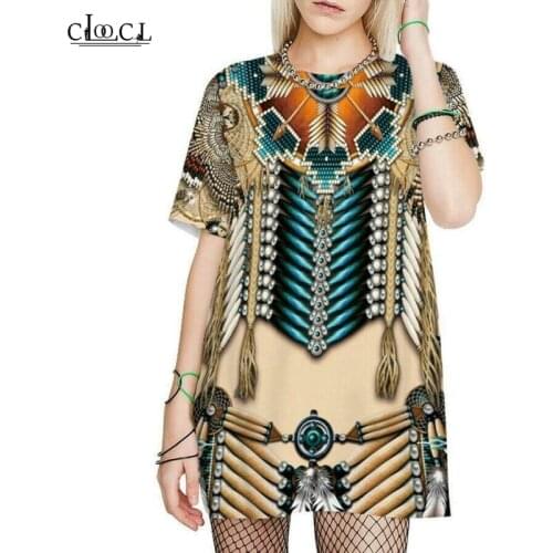 CLOOCL Fashion Women Short Sleeve Loose T Shirts 3D Indians Clothing Printed Oversized T-shirt Womens Kawaii Casual Tops