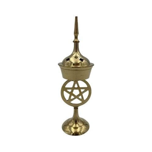Pure copper five-pointed star incense burner incense resin incense burning carbon incense burner burner charcoal tower incense b