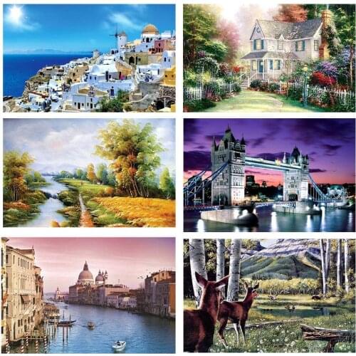 1000Pcs Adult Kid Puzzle Game Jigsaw City Street Star Sky Decompression Toy Gift Parent-Child Interactive Toy