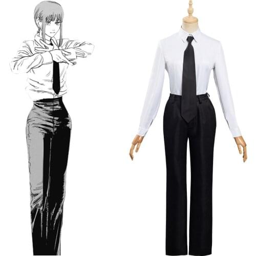 Chainsaw Man Makima Cosplay Costume Shirt Pants Outfits Halloween Carnival Suit
