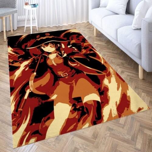 Megumin Carpet for Living Room 3D Anime Cartoon Rug Gamer Teen Room Bedside Lounge Rug Kids Children Floor Mats
