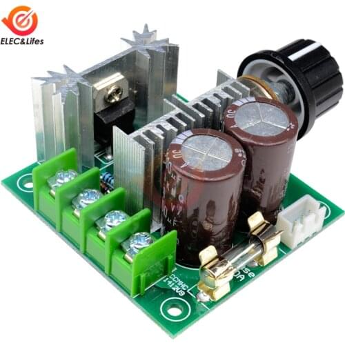12V 24V 10A PWM DC Motor Speed Controller Module DC-DC 12-40V Adjustabe Motor Speed Regulator Control Governor Switch LED Dimmer