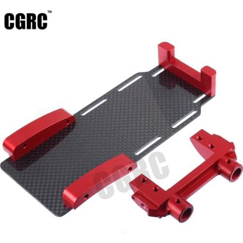 Metal Carbon Fiber Front Battery Servo Bracket For 1/10 RC Crawler Car Axial SCX10 II 90048 Upgrade DIY Parts