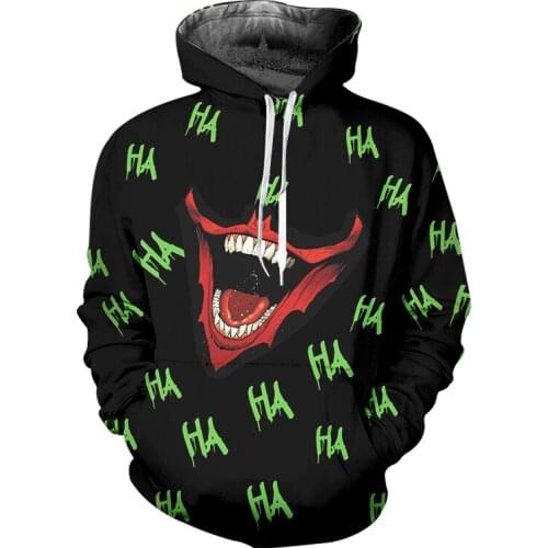 OGKB HAHA Joker 3D Print Sweatshirt Hoodies Men And Women Hip Hop Funny Autumn Streetwear Hoodies Sweatshirt For Couples Clothes