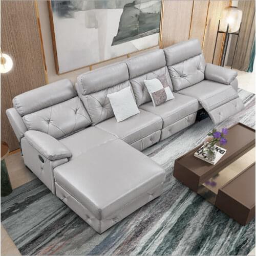 Living Room Sofa set corner sofa recliner manual real genuine leather sectional sofas L modern muebles de sala moveis para casa