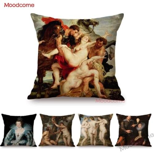 Peter Paul Rubens World Famous Painting Religious Figures Painting Christian Art Gallery Sofa Pillow Cover Vintage Cushion Cover