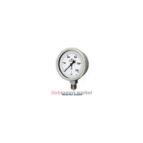 Ø 100 MM PRECISION STAINLESS MANOMETER (BOTTOM CONNECTION) pressure measurement, pressure meter, pressure measuring machine
