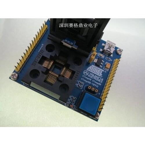 Original ATMEL IC Test Seat ATmega8 mega48 mega88 Burning Programm mega168/328 AVR Socket Adapte