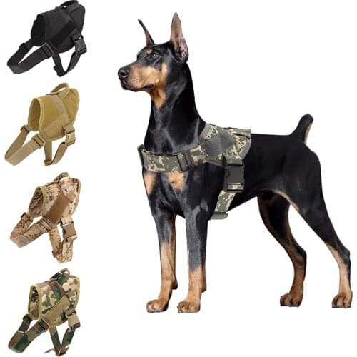 Dog Harness K9 Walking Adjustable Nylon Pet Dog Collar Vest Bungee Dog Leash Harness For Small Larges Dogs German Shepherd