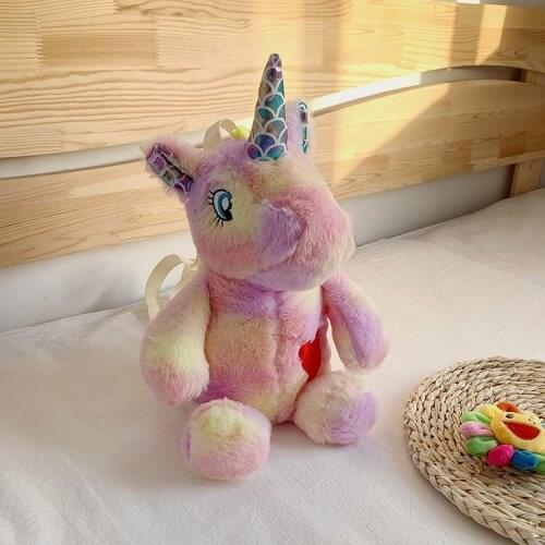 Unicorn backpack cartoon doll bag