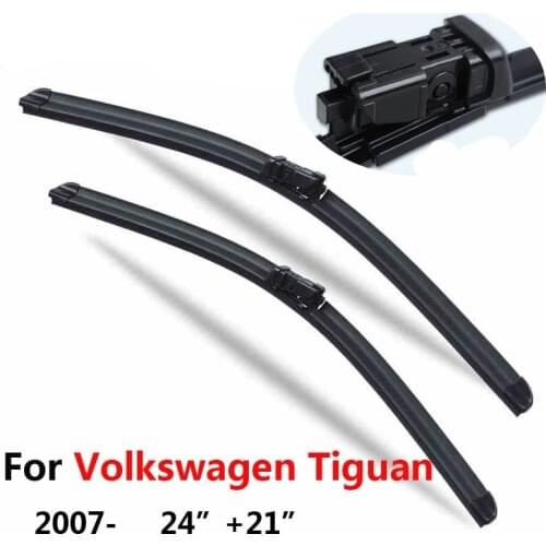 Wiper blades for Volkswagen Tiguan (from 2007 Onwards) 24"+21" fit push button type wiper arms only