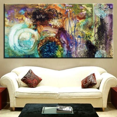 MODERN ABSTRACT LARGE WALL ART OIL PAINTING ON CANVAS