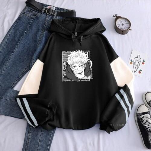 Hot Anime Jujutsu Kaisen Yuji Itadori Manga Sweatshirts Hoodie Harajuku Unisex Casual Plus Size Long Sleeve Streetwear Hoodies