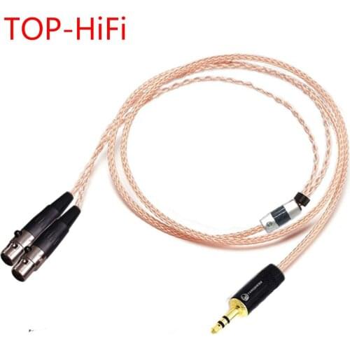 TOP-HiFi 2.5/3.5/4.4mm Balanced Single Crystal Copper Headphone Upgrade Cable for Audeze LCD-3 LCD3 LCD-2 LCD2 Headphones