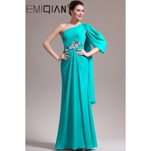 Prom Dresses Long 2020 Sexy One Shoulder Chiffon Imported Evening Dress Women vestidos de fiesta de noche