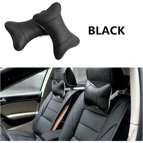 1Pc New Car neck pillow Leather Memory cotton Headrest for Alfa Romeo Chevrolet Aveo Captiva Ford Focus 3 Fiesta Mondeo Kuga