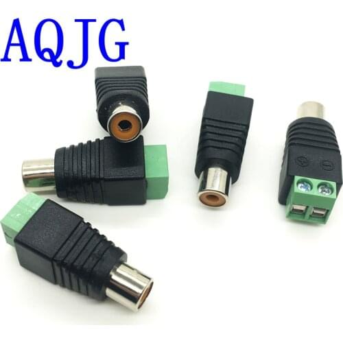 10 Pcs UTP Cat5/Cat6 Cable to AV RCA Female Jack Screw Terminal Video Connector 77