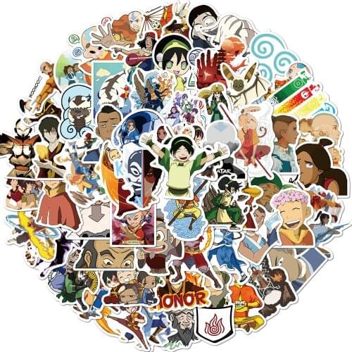 100PCS Anime Avatar The Last Airbender Stickers for Children Pegatina DIY Stationery PS4 Skateboard Laptop Guitar Stickerr