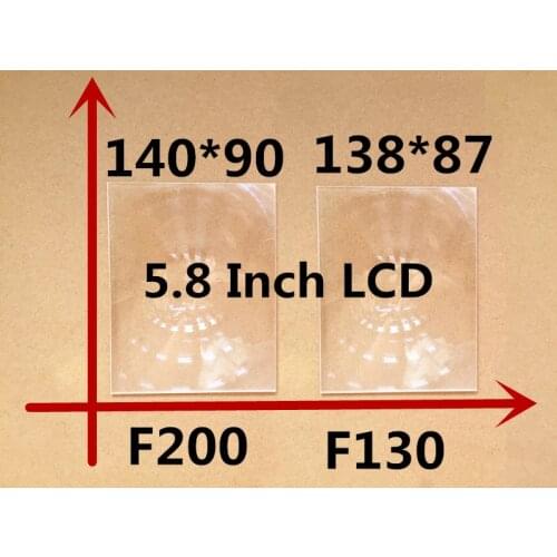 140*90MM 138*87mm F200/130 rectangle optical PMMA plastic professional projector fresnel lens for 5.8 inch DIY projector kit