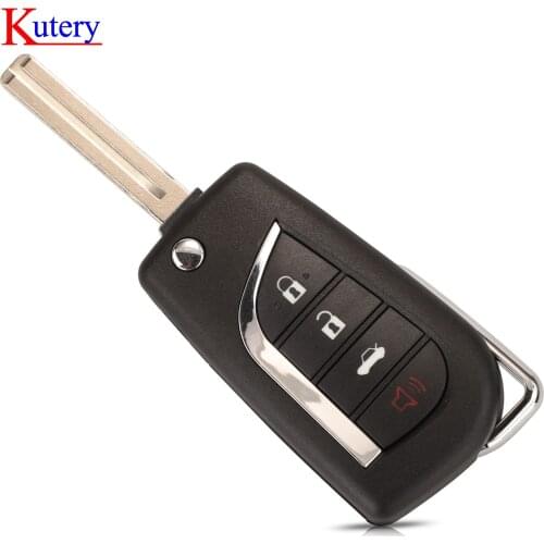 Kutery 20 pcs Flip Folding Remote Key Shell for Toyota Camry Corolla Key Case Toy48 4 Buttons 2018-2021