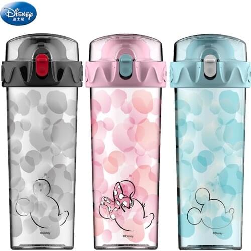 460ML Disney Minnie childrens cup Simple student outdoor covered water sports bottle portable cups