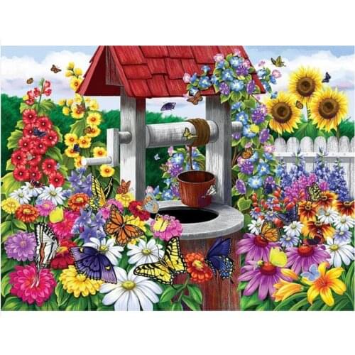 5d Diy Daisy Embroidery Mosaic Flowers Garden Diamond Painting Kits Beads Picture Wall Paper Rhinestones Drawing Christmas Gift