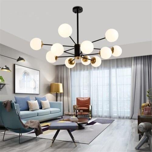 AC 220V Modern Round 16 Lamp Magic Bean LED Chandelier Fashion Branch Chandelier Decorative Ceiling Chandelier