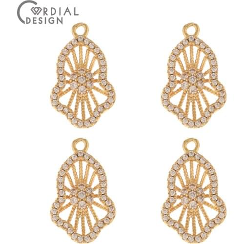 Cordial Design 30Pcs 12*20MM Jewelry Accessories/Hand Made/CZ Pendant/DIY Charms/Earrings Making/Jewelry Findings & Components