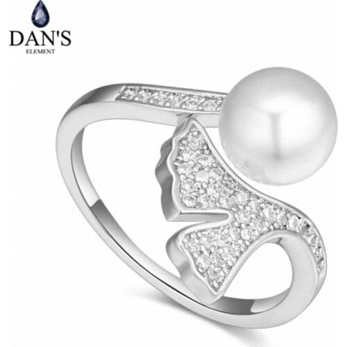 DANS Element Brand Real AAA Zirconia Micro Inlays Rose Gold Color Ring Party For Women Valentine Gift 129821
