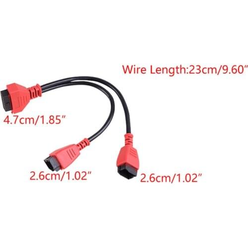 For Jeep For Dodge OBD 12+8 Pins OBDII DLC Adapter Lead Cable Adaptors